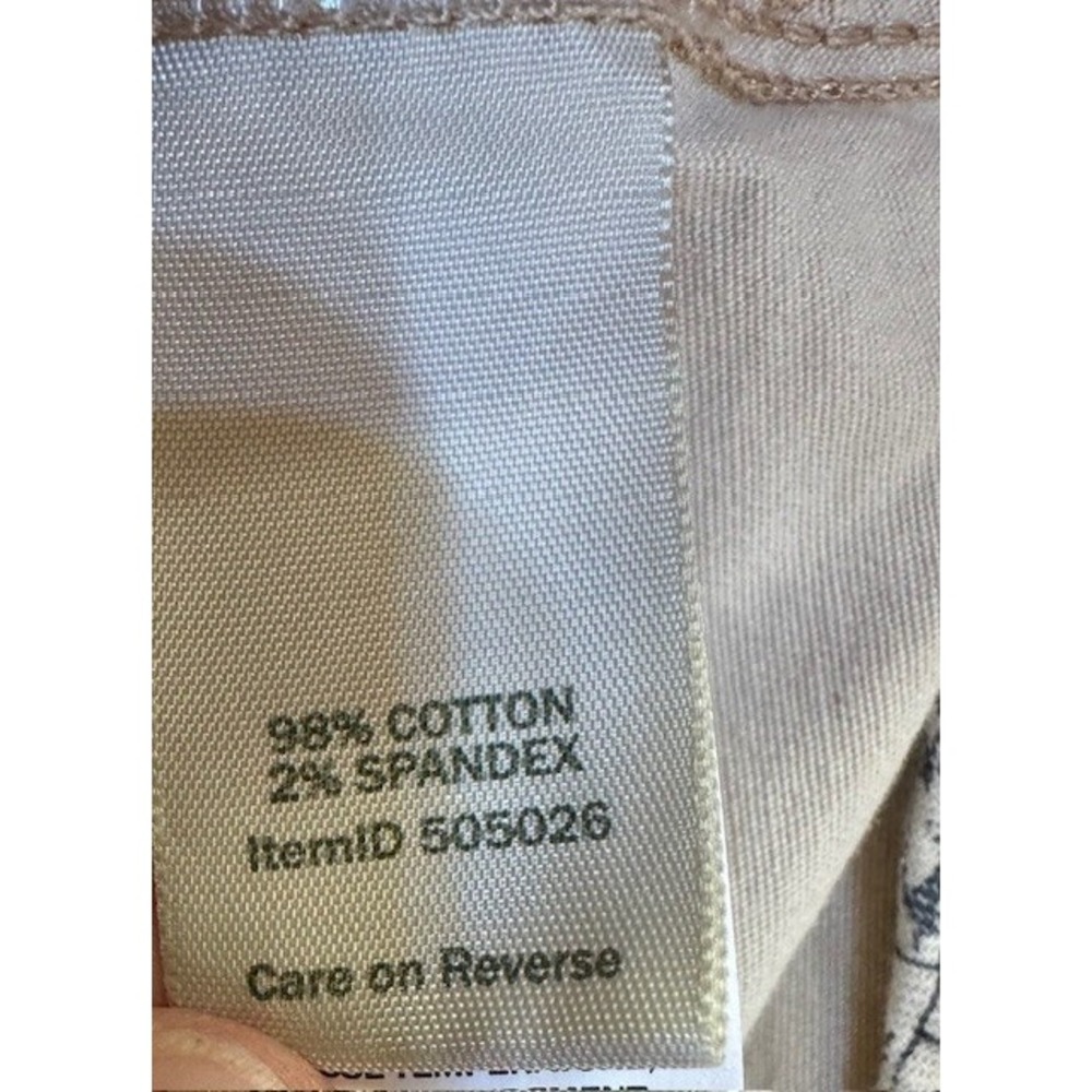 LL Bean Cargo Pants Womens 16 Tan Favorite Fit Stretch Utility Fly Fishing Print - Picture 10 of 16